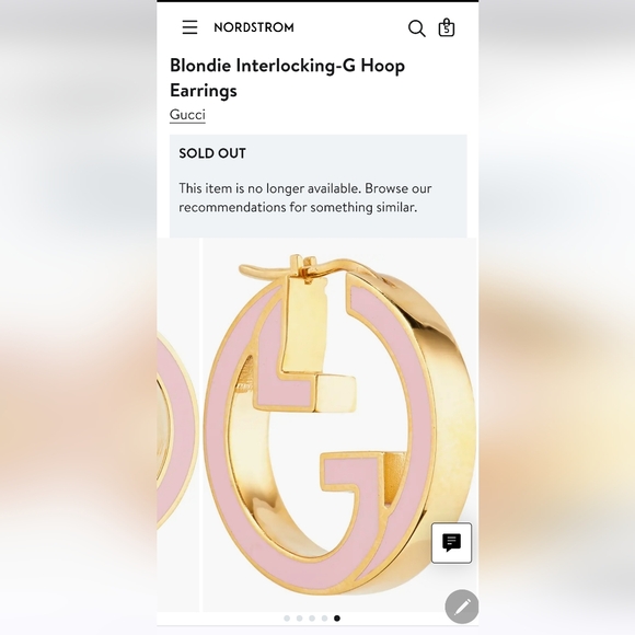 📣SOLD!! Gucci pink blondie hoop earrings - Picture 4 of 5